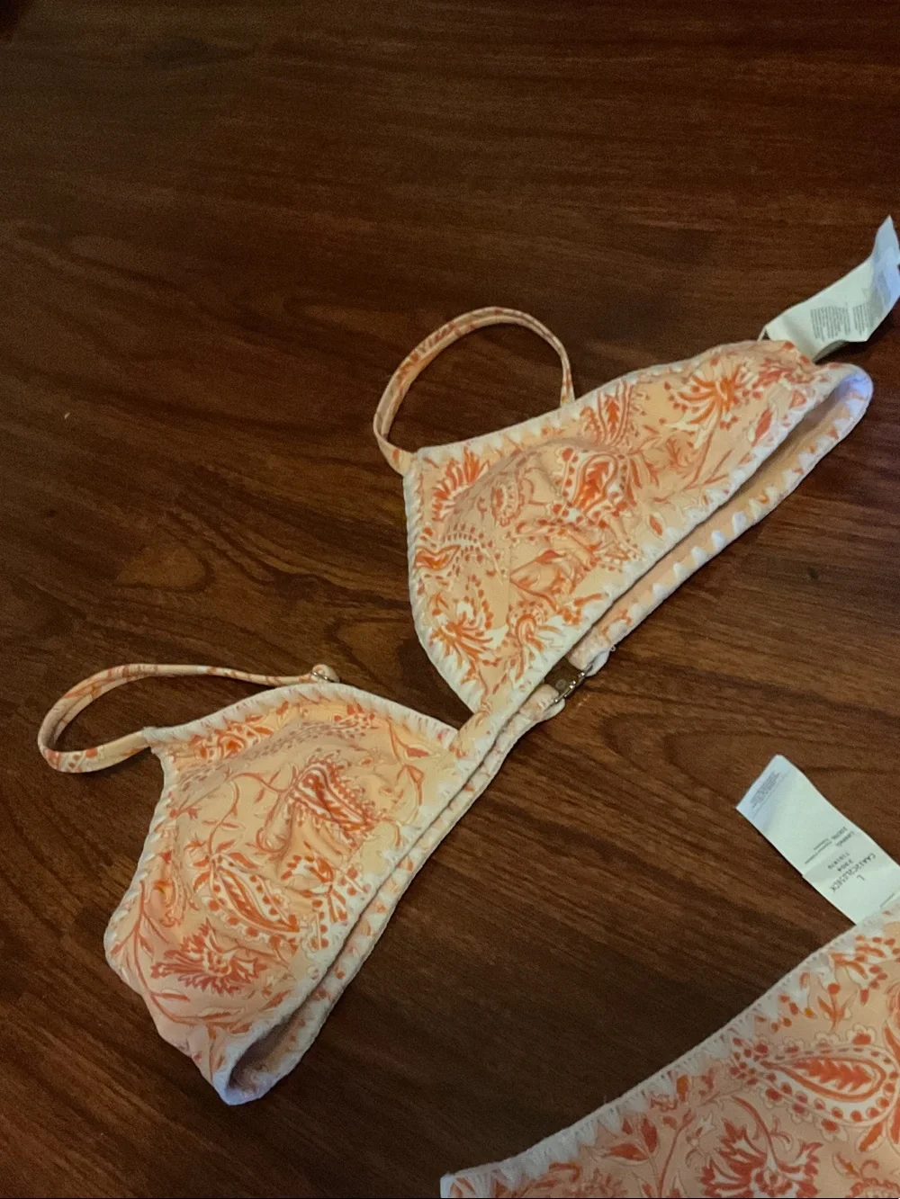 Cupshe Coral Paisley Two-Piece Bikini BNWT size large